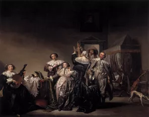 Gallant Company Oil painting by Pieter Codde