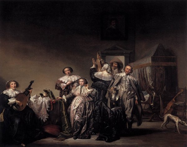 Main Product Photo of Gallant Company Painting by Pieter Codde