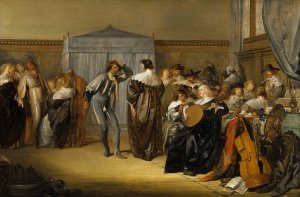 Merry Company with Masked Dancers by Pieter Codde Oil Painting