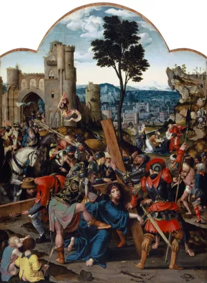 Christ Carrying the Cross by Pieter Coecke Van Aelst Oil Painting