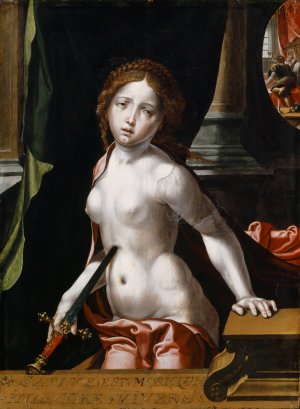 Lucretia by Pieter Coecke Van Aelst Oil Painting