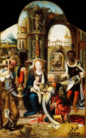 The Adoration of the Magi by Pieter Coecke Van Aelst Oil Painting
