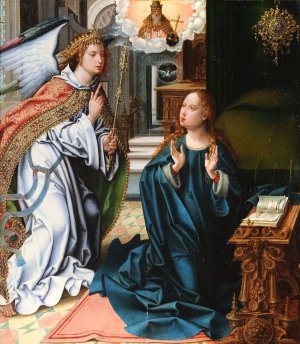The Annunciation by Pieter Coecke Van Aelst Oil Painting