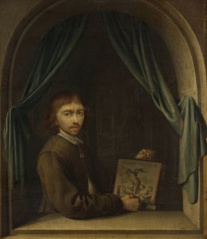 Portrait of a Painter by Pieter Cornelisz Van Egmondt Oil Painting