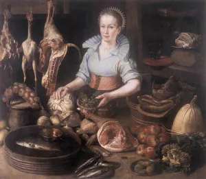 The Kitchen Maid painting by Pieter Cornelisz Van Rijck