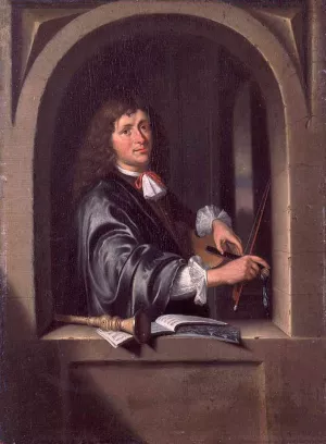 The Violist by Pieter Cornelisz Van Slingeland - Oil Painting Reproduction