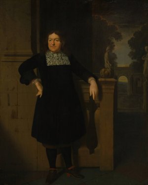 Johan Hulshout by Pieter Cornelisz Van Slingelandt Oil Painting