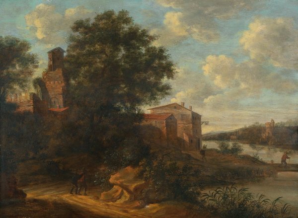 Main Product Photo of The Hague a River Landscape  Painting by Pieter Cosijn