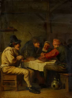 Farmers' Meal by Pieter De Bloot Oil Painting