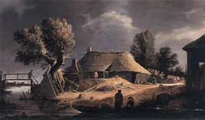 Landscape with Farm by Pieter De Bloot Oil Painting