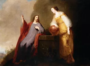 Christ and the Woman of Samaria by Pieter De Grebber - Oil Painting Reproduction