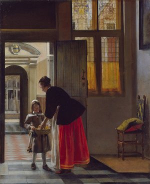 A Boy Bringing Bread by Pieter De Hooch Oil Painting