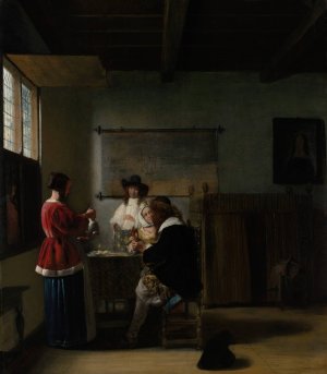 The Visit by Pieter De Hooch Oil Painting