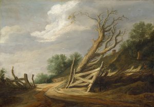 Landscape with Open Gate by Pieter De Molijn Oil Painting
