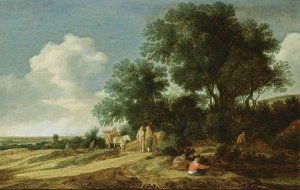 An Extensive Dune Landscape by Pieter De Molyn Oil Painting