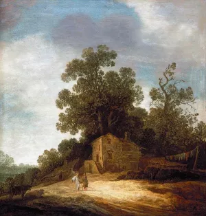 Pastoral Landscape with Tobias and the Angel painting by Pieter De Molyn