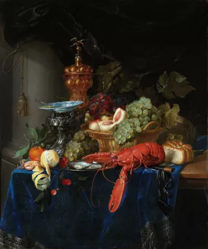 Still Life with Golden Goblet by Pieter De Ring Oil Painting