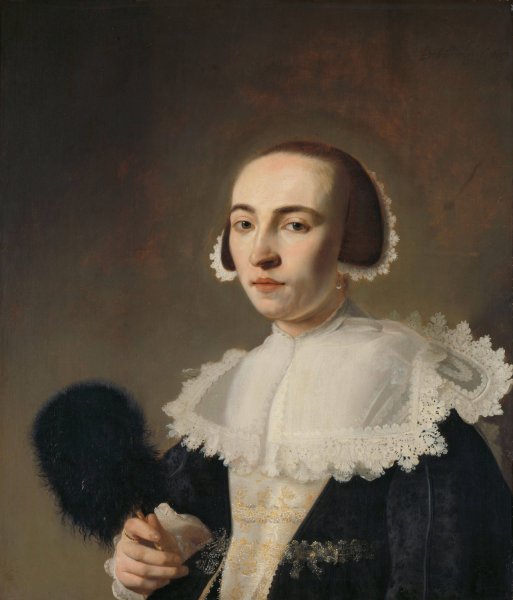 Portrait of a Woman  by Pieter Dubordieu - Hand-Painted Oil Painting Reproduction