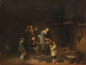 Peasant Family Singing by Pieter Duyfhuysen Oil Painting