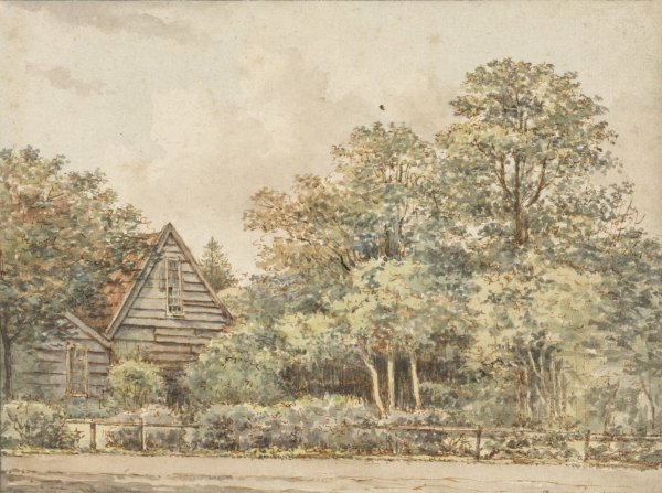 Huis in boomrijke omgeving  by Pieter Ernst Hendrik Praetorius - Hand-Painted Oil Painting Reproduction