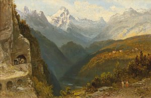 Finstermurz in Tyrol by Pieter Franciscus Peters Oil Painting