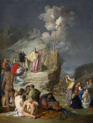 Moses and the Brazen Serpent by Pieter Fransz De Grebber Oil Painting