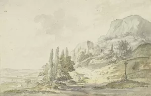 Berglandschap Oil painting by Pieter Gaal
