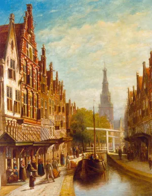 A View of Alkmaar by Pieter Gerard Vertin - Oil Painting Reproduction