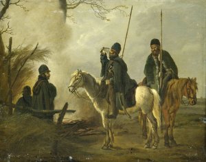 Cossack Outpost in 1813 by Pieter Gerardus Van Os Oil Painting