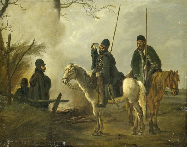 Main Product Photo of Cossack Outpost in 1813  Painting by Pieter Gerardus Van Os
