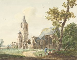 De kerk te Warmond by Pieter Gerardus Van Os Oil Painting