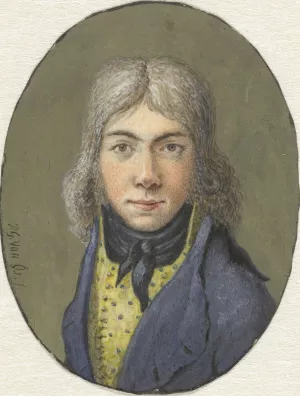 Portret van een jonge man Oil painting by Pieter Gerardus Van Os