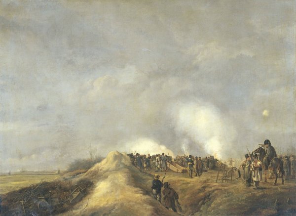 Main Product Photo of The Bombardment of Naarden, April 1814  Painting by Pieter Gerardus Van Os