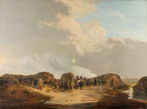 The Demilune constructed at the Siege of Naarden, April 1814 by Pieter Gerardus Van Os Oil Painting