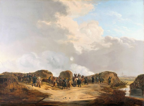 Main Product Photo of The Demilune constructed at the Siege of Naarden, April 1814  Painting by Pieter Gerardus Van Os