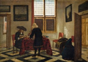 Interior Scene by Pieter Janssens Elinga Oil Painting