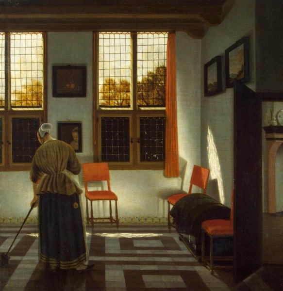 Main Product Photo of Room in a Dutch House Painting by Pieter Janssens Elinga
