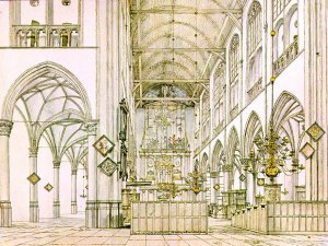 Interior of the Church in Alkmaar