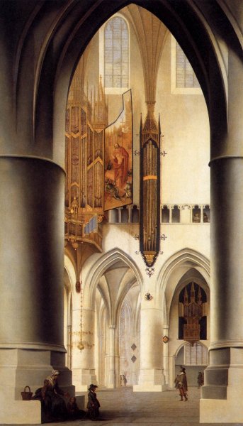Main Product Photo of Interior of the Church of St. Bavo in Haarlem Painting by Pieter Jansz Saenredam