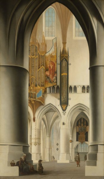 Main Product Photo of Interior of the Church of St Bavo in Haarlem  Painting by Pieter Jansz Saenredam