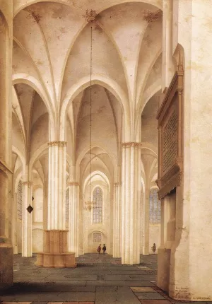 The Buurkerk at Utrecht by Pieter Jansz Saenredam - Oil Painting Reproduction