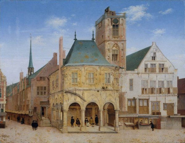 Main Product Photo of The Old Town Hall in Amsterdam Painting by Pieter Jansz Saenredam