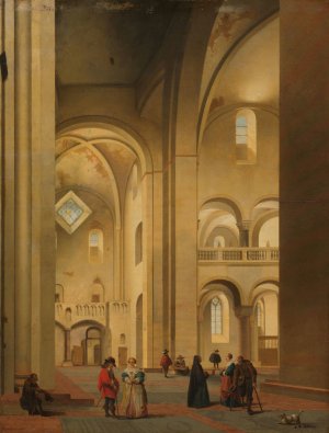 The Transept of the Mariakerk in Utrecht, seen from the Northeast by Pieter Jansz Saenredam Oil Painting