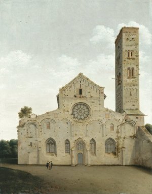 The West Facade of the Church of Saint Mary in Utrecht by Pieter Jansz Saenredam Oil Painting