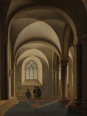The westernmost bays of the south aisle of the Mariakerk in Utrecht by Pieter Jansz Saenredam Oil Painting