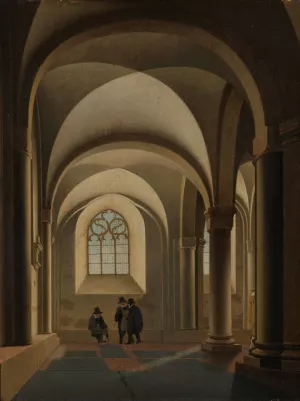The westernmost bays of the south aisle of the Mariakerk in Utrecht by Pieter Jansz Saenredam Oil Painting