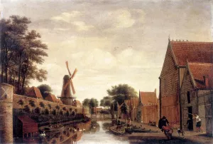 The Delft City Wall with the Houttuinen by Pieter Jansz Van Asch Oil Painting