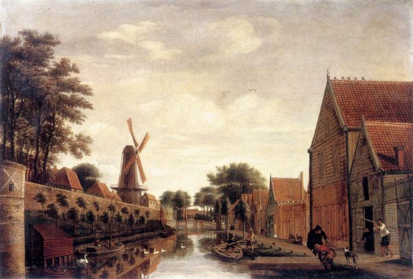 The Delft City Wall with the Houttuinen by Pieter Jansz Van Asch - Hand-Painted Oil Painting Reproduction