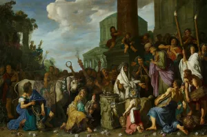 Paul and Barnabas in Lystra Oil painting by Pieter Lastman