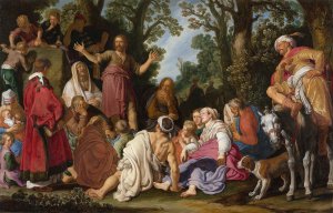 St John the Baptist Preaching by Pieter Lastman Oil Painting